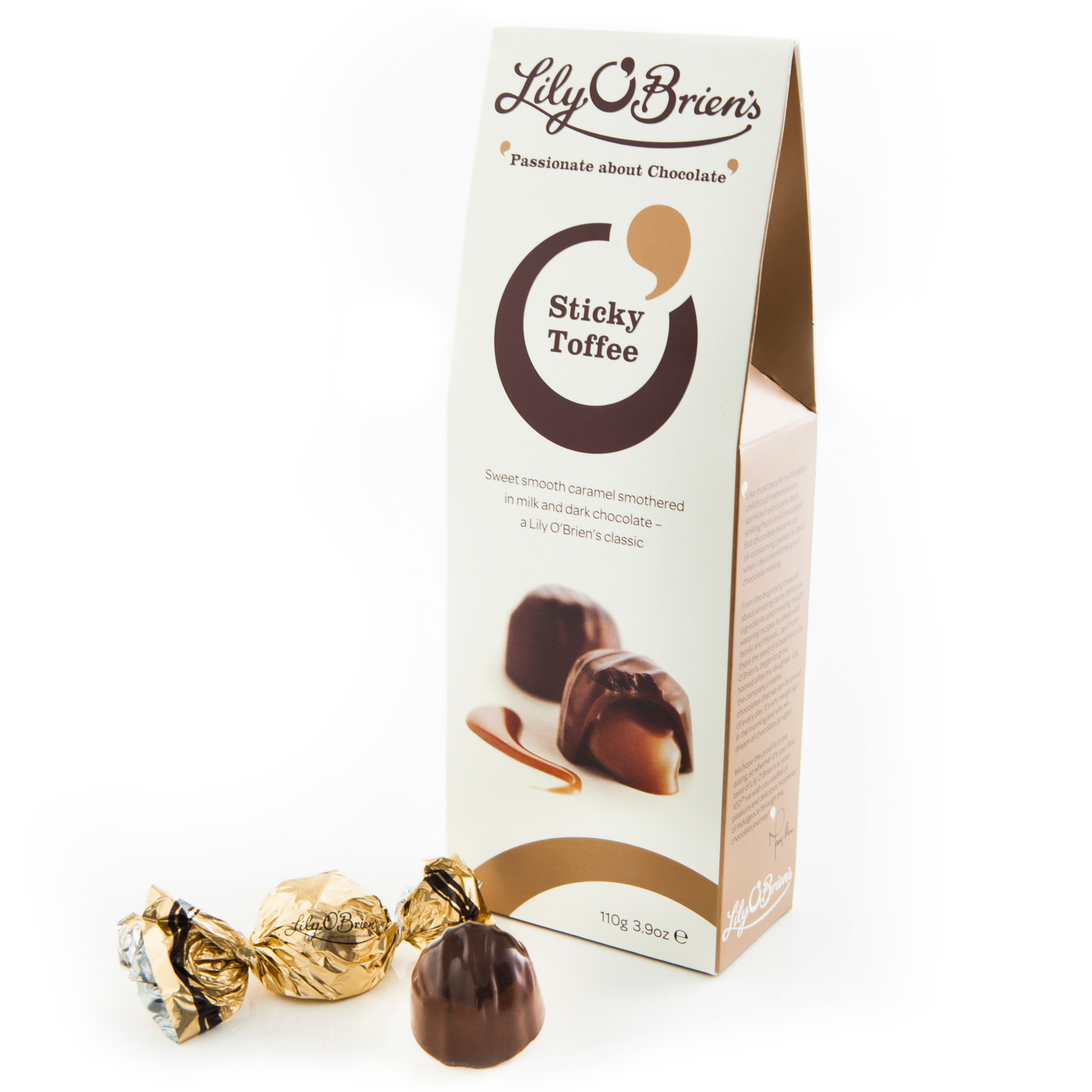 bonbóny z mléčné a hořké čokolády s karamelovou náplní 110g od Lily O'Brien's TRV.06/2025