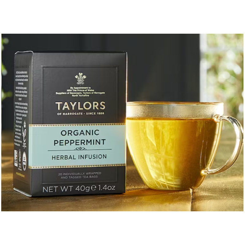 bylinný čaj MÁTOVÝ ORGANIC 20 sáčků / 40g od Taylors of Harrogate 