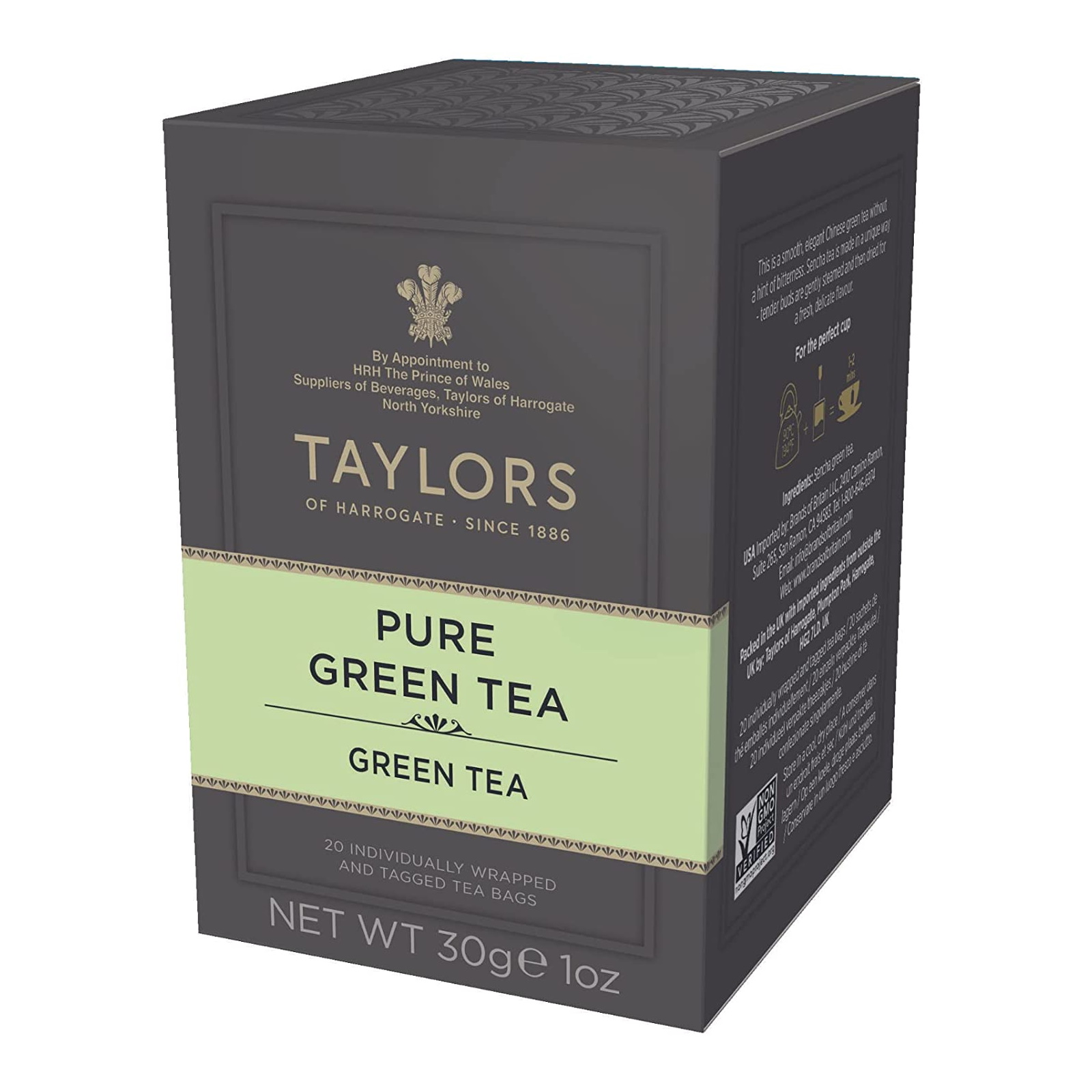zelený čaj 20 sáčků / 50g od Taylors of Harrogate / 30g od Taylors of Harrogate