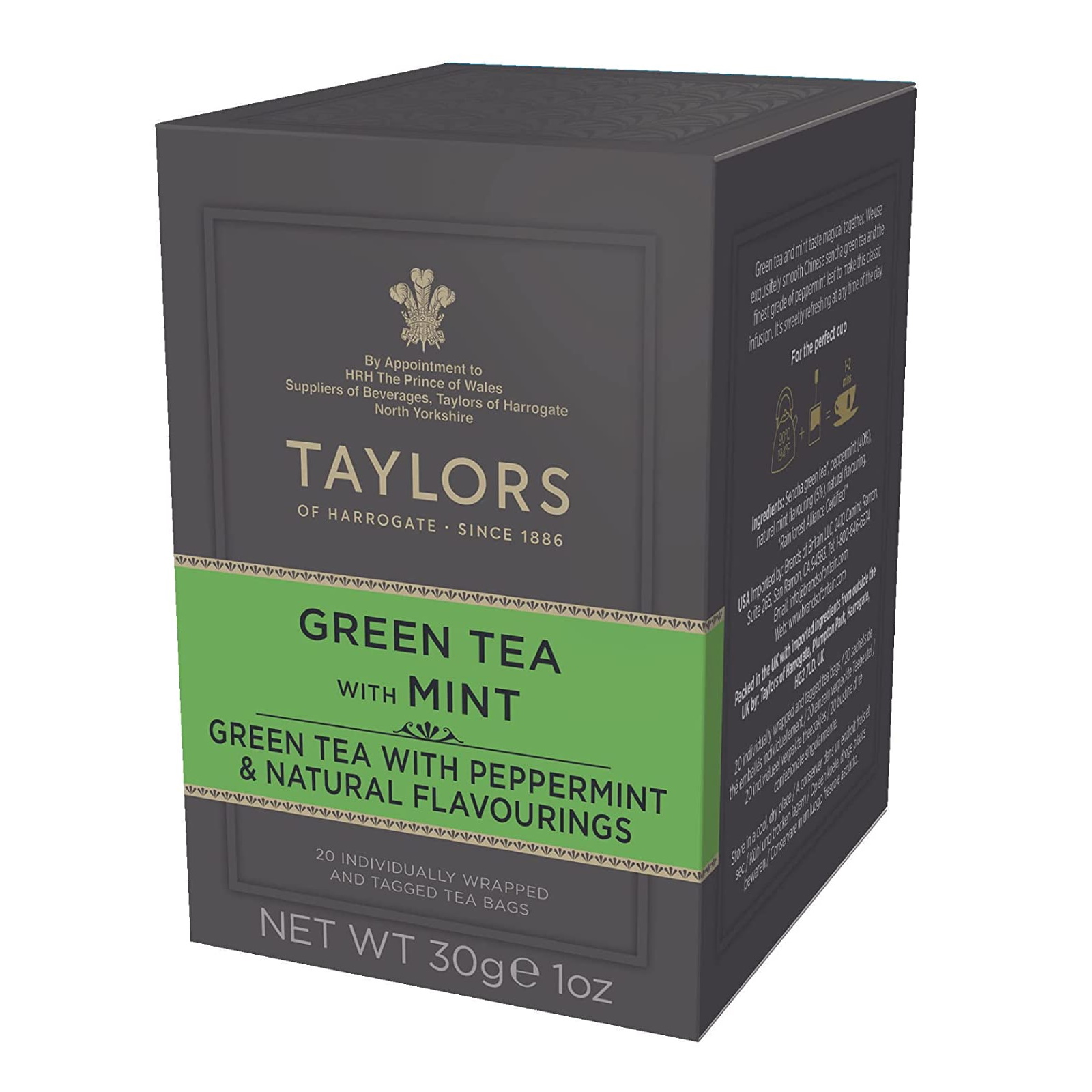 zelený čaj S MÁTOU 20 sáčků / 30g od Taylors of Harrogate 