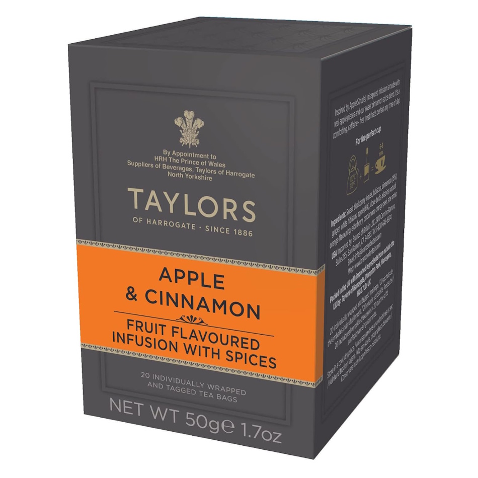 ovocný čaj JABLKO a SKOŘICE 20 sáčků / 50g od Taylors of Harrogate 
