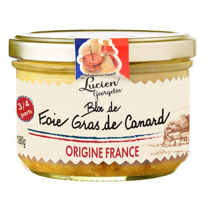 kachní foie gras v bloku 180g od Lucien Georgelin