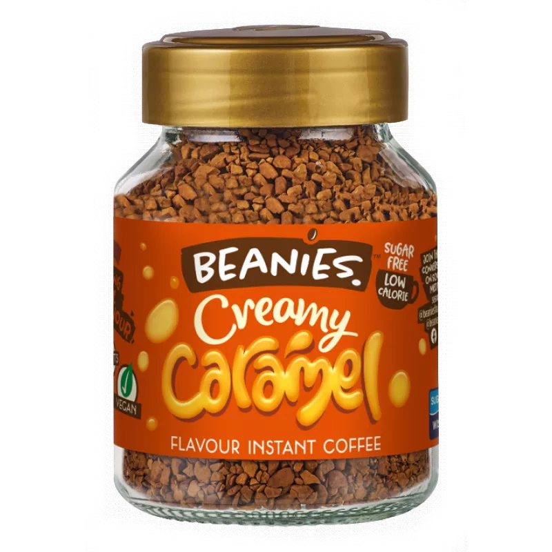 ochucená instantní káva CREAMY CARAMEL 50g od Beanies