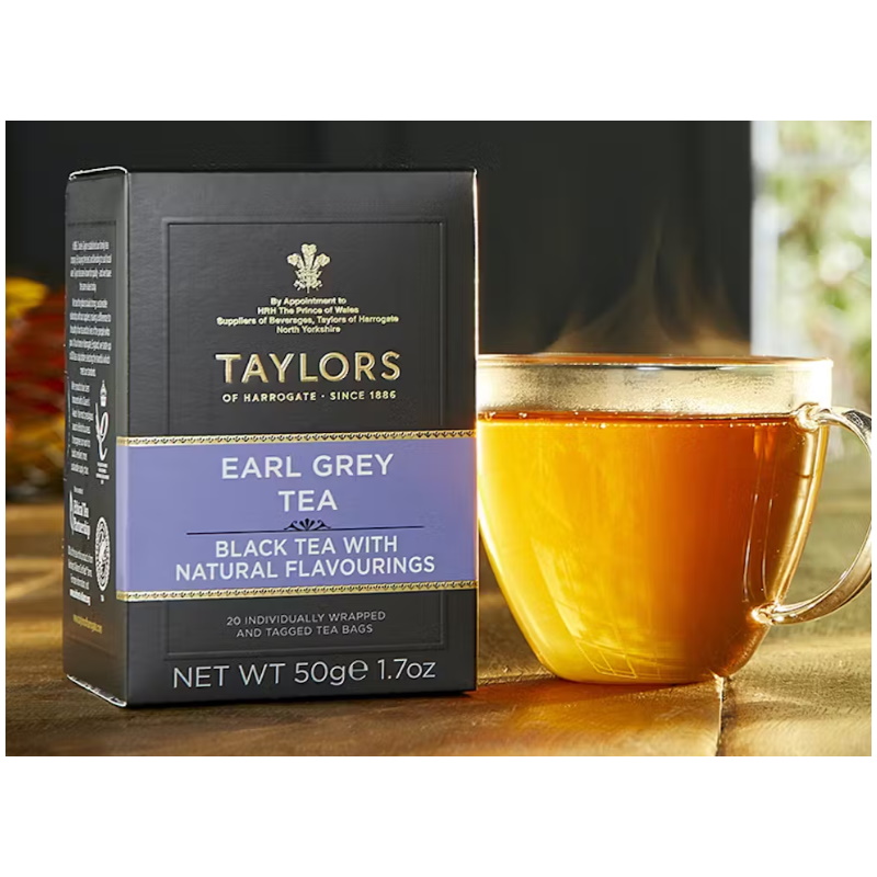 černý čaj EARL GREY 20 sáčků / 50g od Taylors of Harrogate