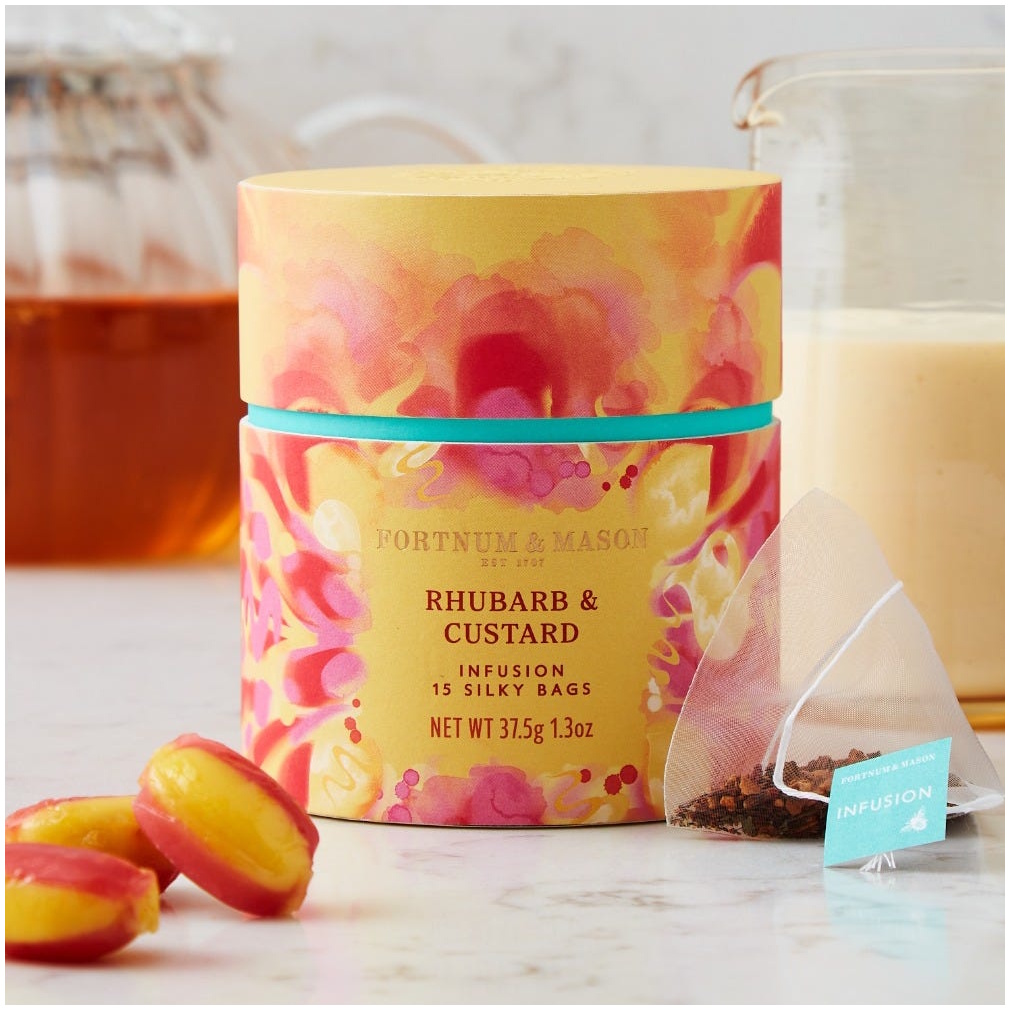 ovocný čaj REBARBORA & PUDINK 15 hedvábných pyramid / 37,5g od Fortnum & Mason