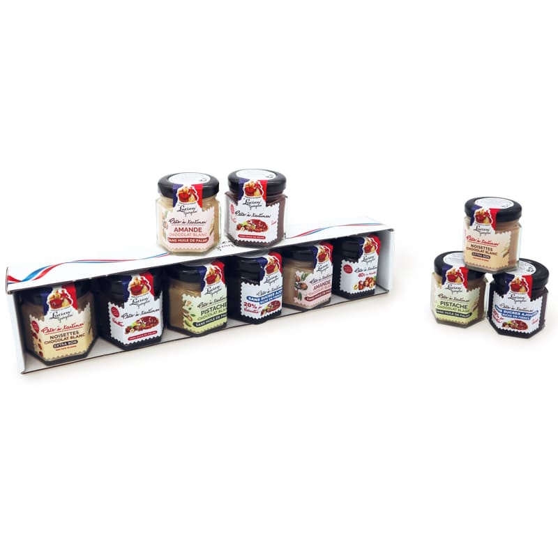 dárková kolekce OŘECHOVO-ČOKOLÁDOVÝCH POMAZÁNEK 6x45g od Lucien Georgelin