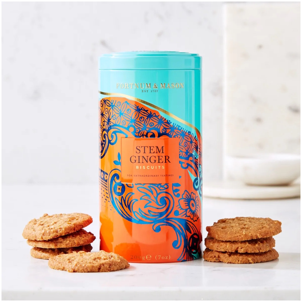 sušenky se zázvorem 200g  v dárkové plechovce od Fortnum & Mason