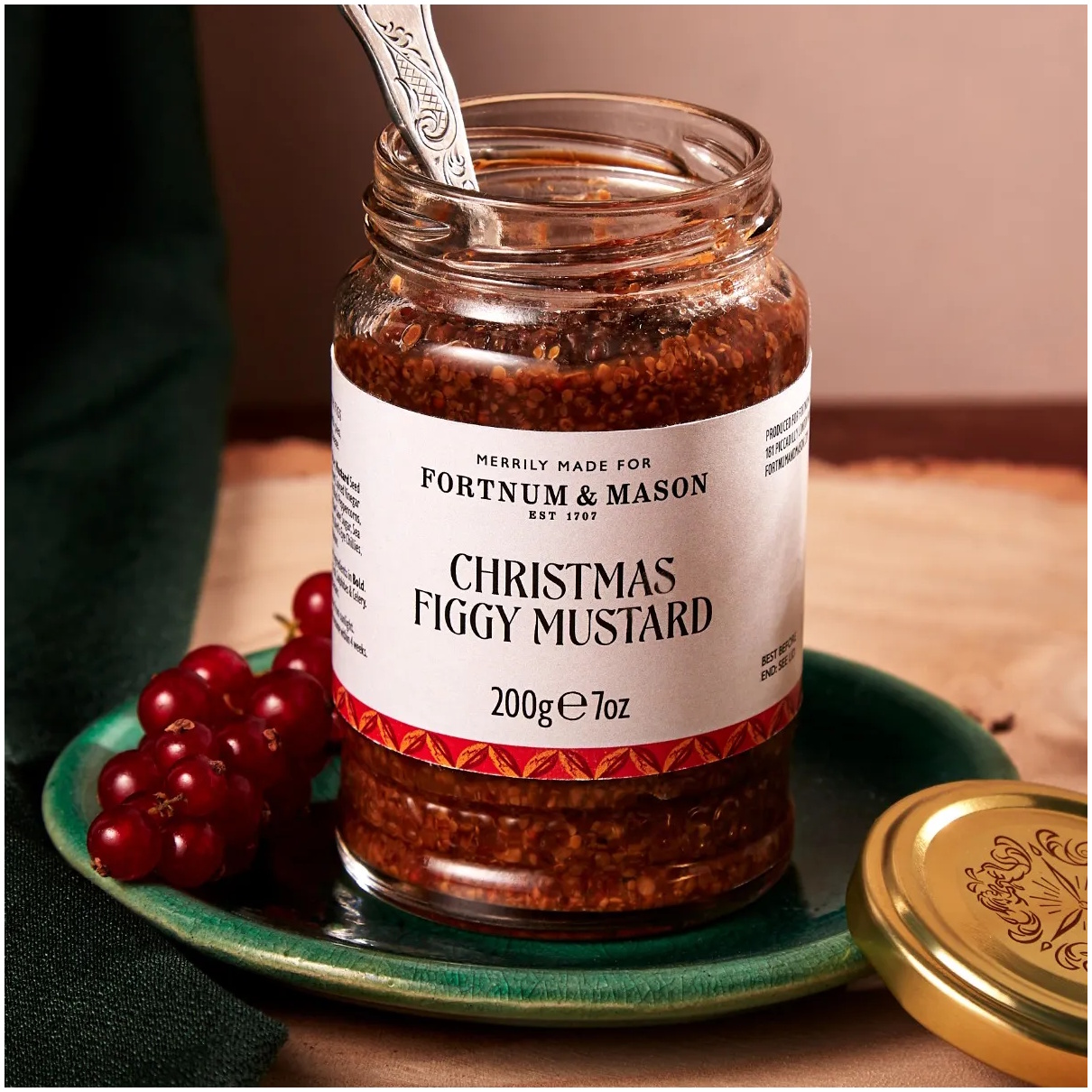 vánoční fíková hořčice CHRISTMAS FIGGY MUSTARD 200g od Fortnum & Mason