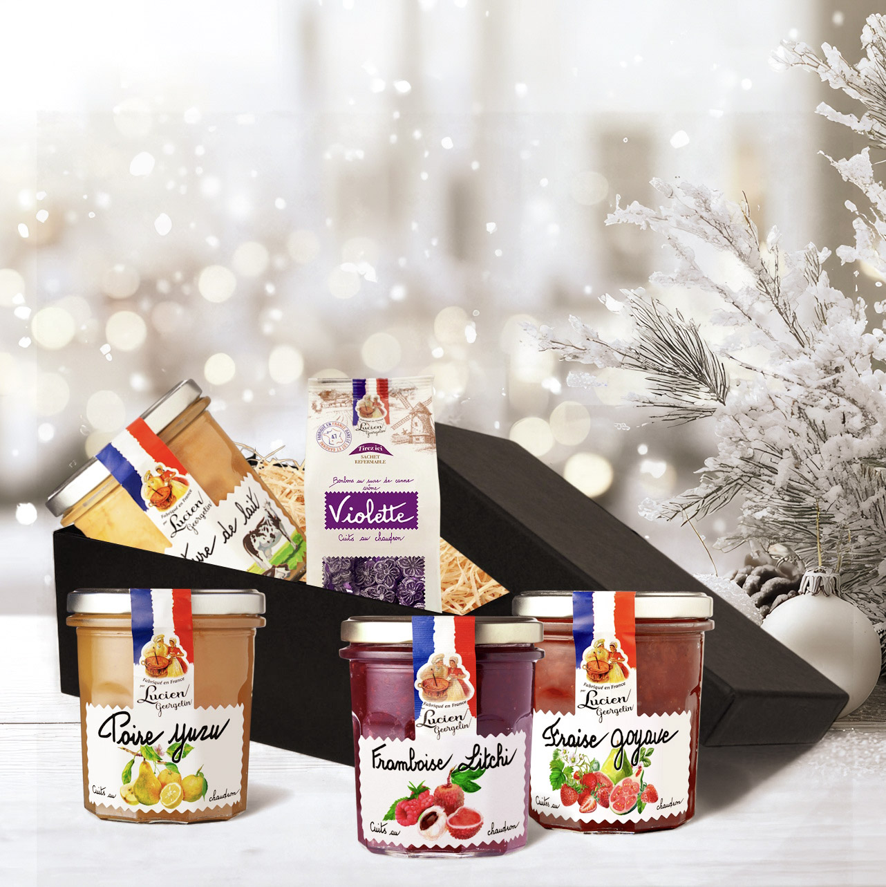 dárkový koš EXOTIC JAMS s delikatesami od Lucien Georgelin
