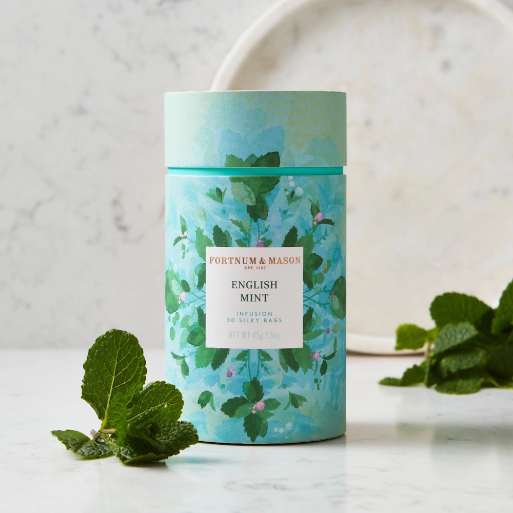 bylinný čaj ANGLICKÁ MÁTA 30 hedvábných pyramid / 45g od Fortnum & Mason