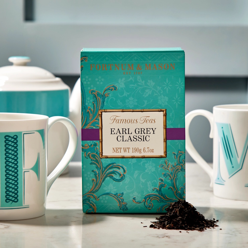 černý čaj EARL GREY sypaný 190g od Fortnum & Mason 