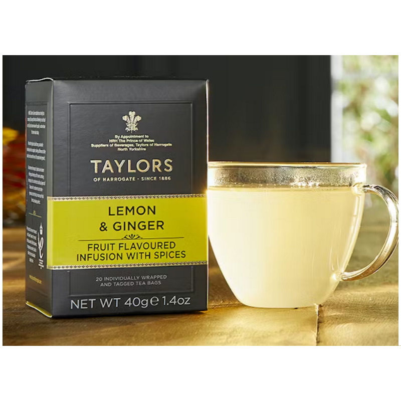 ovocný čaj CITRÓN a ZÁZVOR 20 sáčků / 40g od Taylors of Harrogate