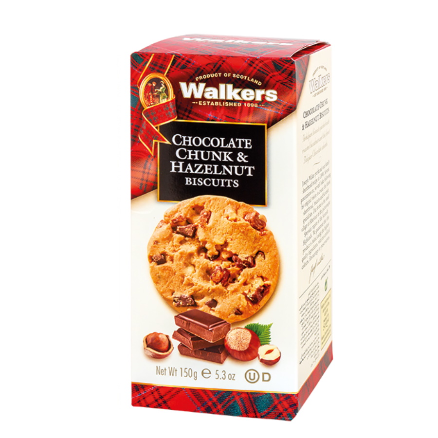 sušenky s lískovými oříšky a kousky čokolády 150g od Walkers
