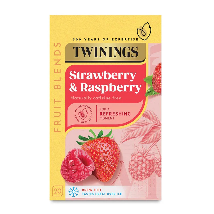 ovocný čaj JAHODA & MALINA 20 sáčků / 40g od Twinings