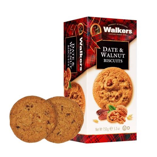 sušenky s datlemi a vlašskými ořechy 150g od Walkers TRV.01/2022