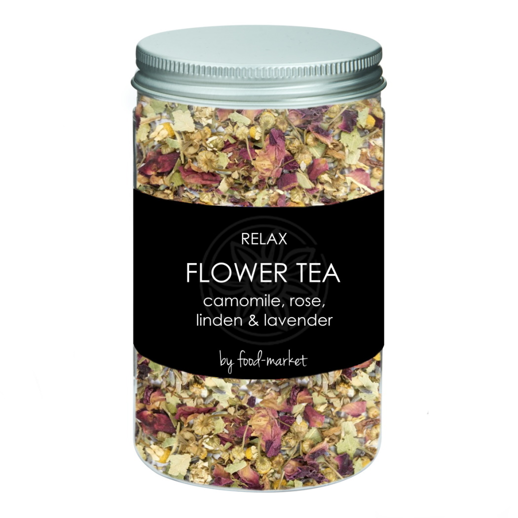 květinový čaj RELAX - heřmánek, růže, lípa a levandule 50g 