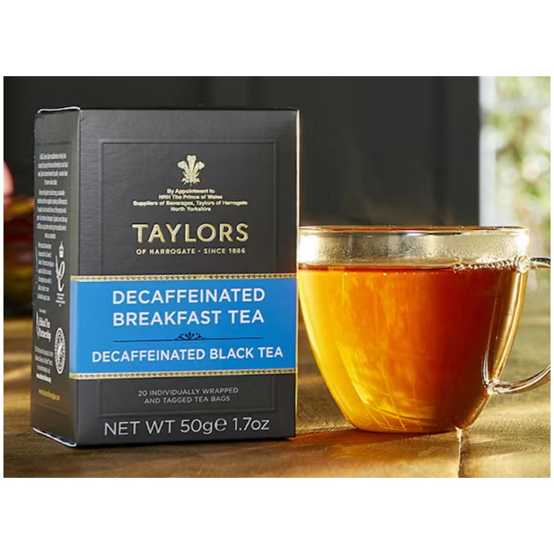 bezkofeinový černý čaj DECAFFEINATED BREAKFAST 20 sáčků 