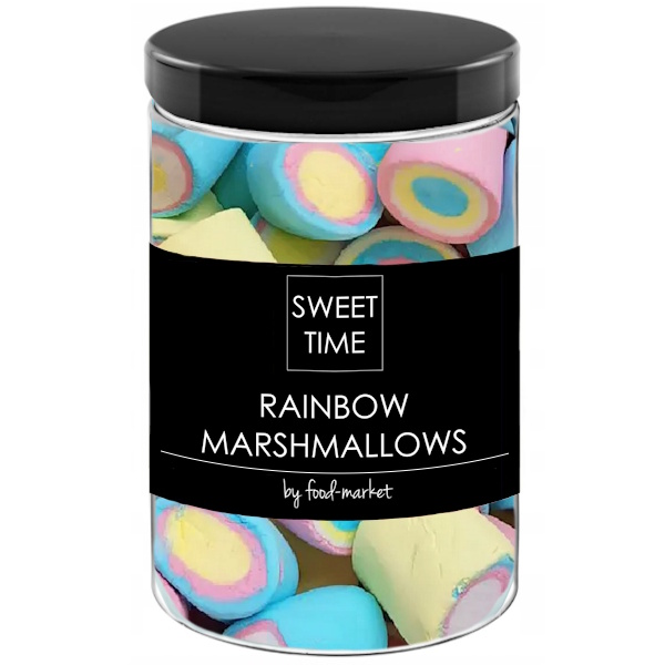marshmallows duhové 180g v dárkové dóze od food-market