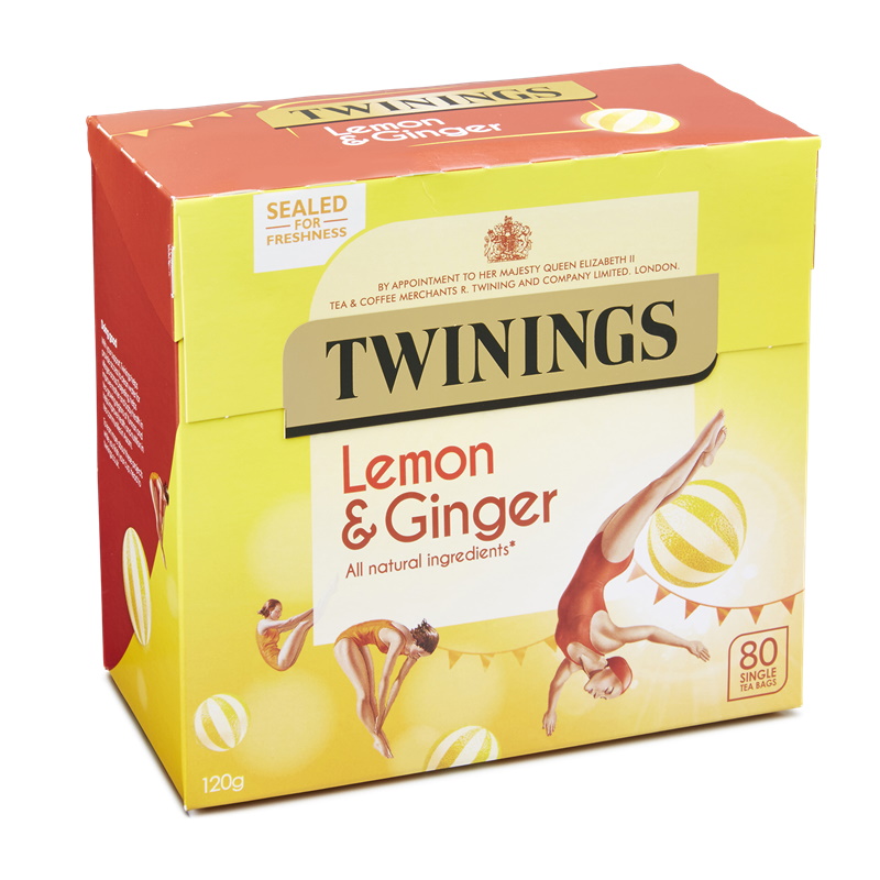 ovocný čaj CITRÓN & ZÁZVOR 80 sáčků / 120g od Twinings
