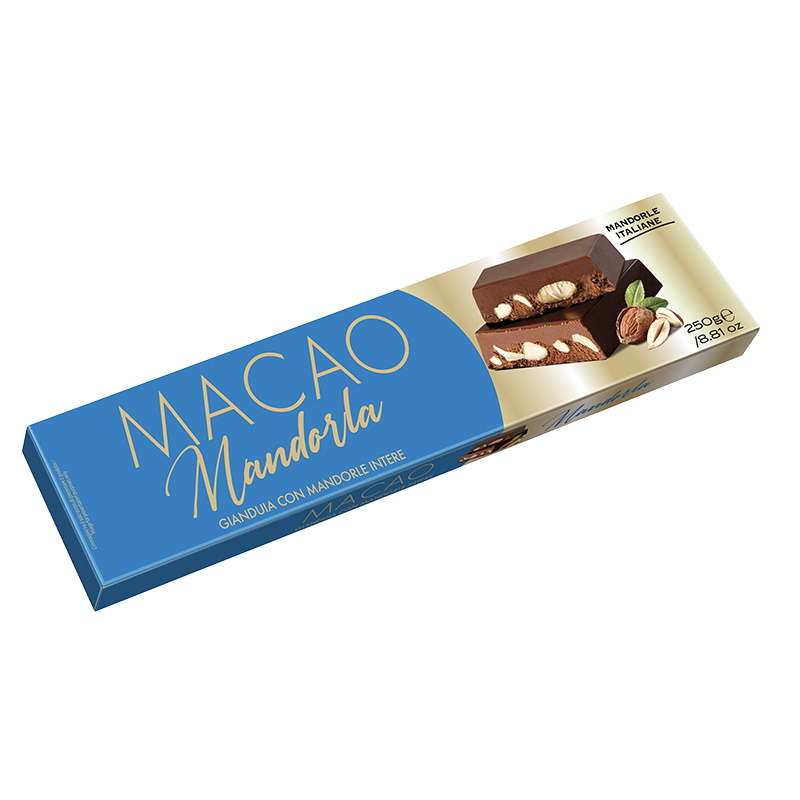 čokoláda GIANDUJA mléčná s celými mandlemi 250g 