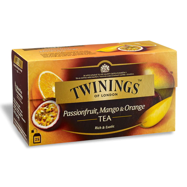 černý čaj  MARACUJA, MANGO A POMERANČ (25 sáčků /50g)