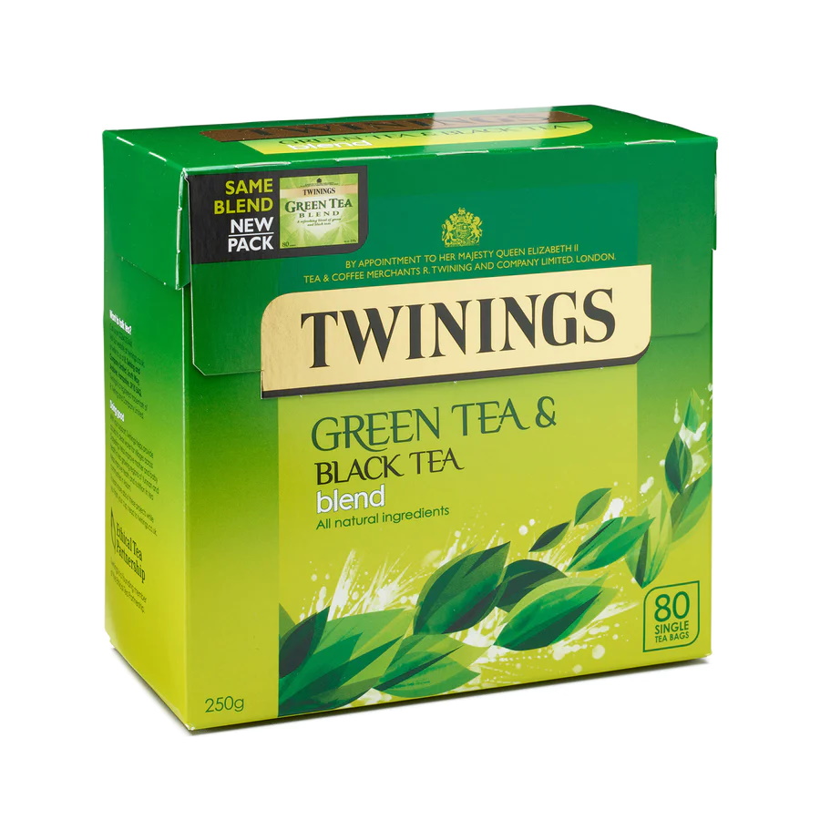 zelený & černý čaj  80 sáčků / 250g od Twinings TRV.03/2025
