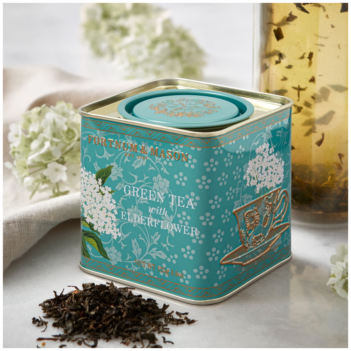 zelený čaj S BEZOVÝM KVĚTEM sypaný 125g od Fortnum & Mason