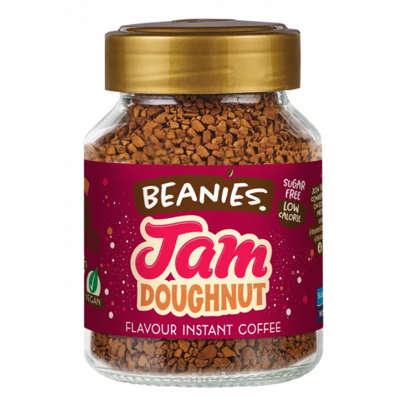 ochucená instantní káva JAM DOUGHNUT 50g od Beanies