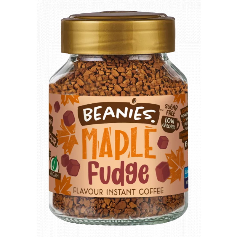 ochucená instantní káva MAPLE FUDGE 50g od Beanies TRV.05/2023