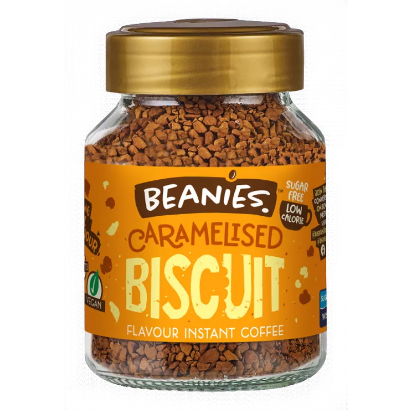 ochucená instantní káva CARAMELISED BISCUIT 50g od Beanies