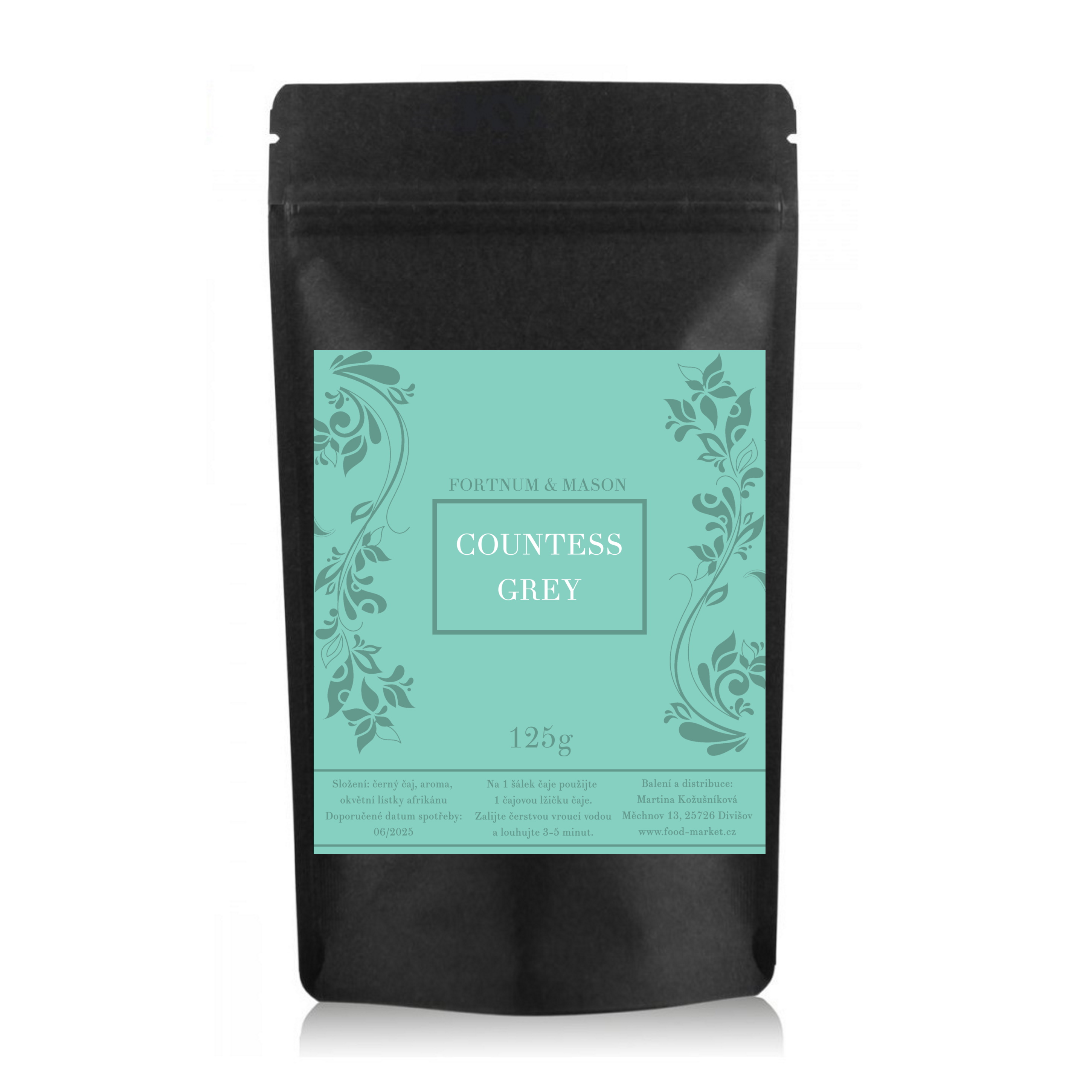černý čaj COUNTESS GREY sypaný 125g (sáček) od Fortnum & Mason