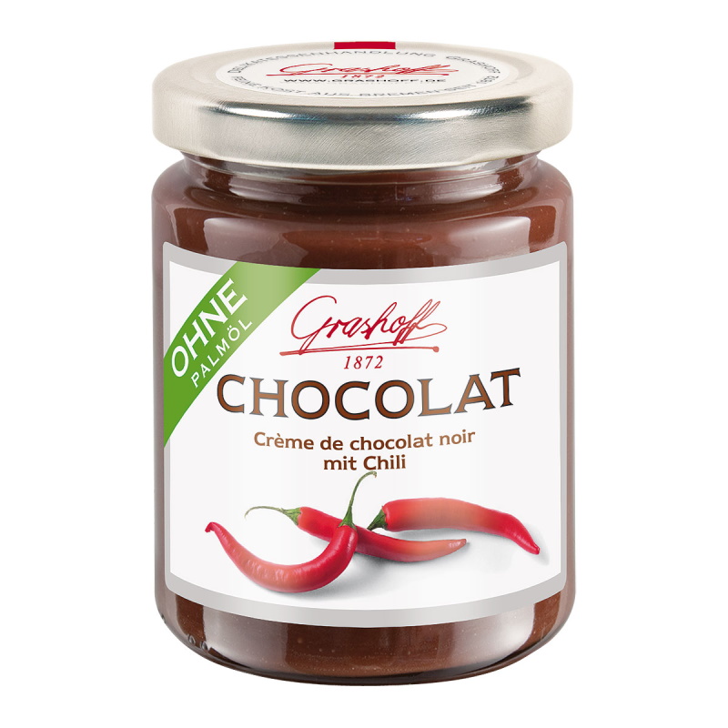čokoládový krém tmavý s chilli 250g