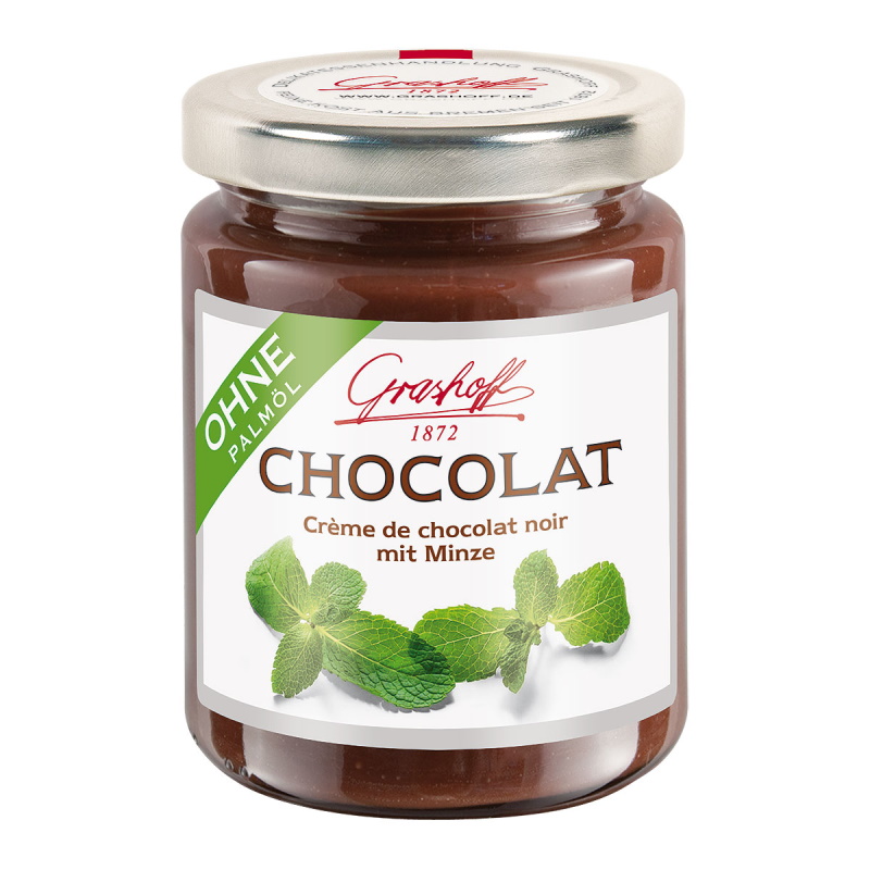 čokoládový krém tmavý s mátou 250g