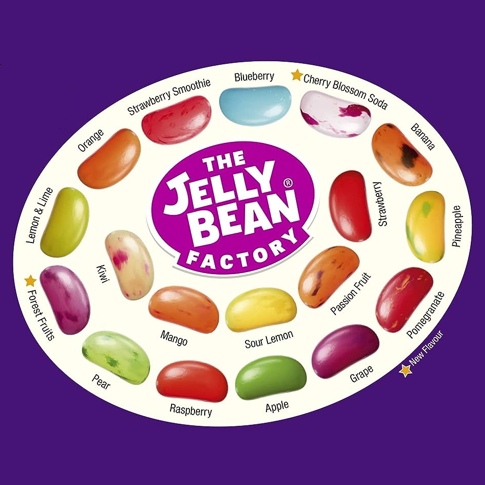 Jelly Bean Želé bonbony 18 OVOCNÝCH PŘÍCHUTÍ 385g (vážené)