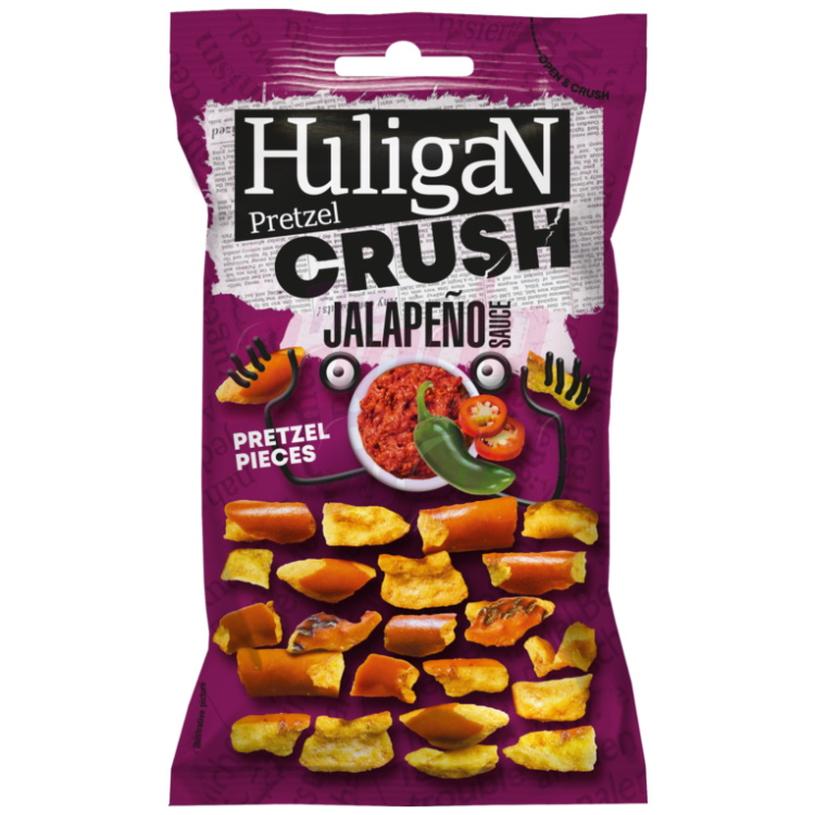 lámané preclíky  Huligan Crush s příchutí JALAPEŇO 65g