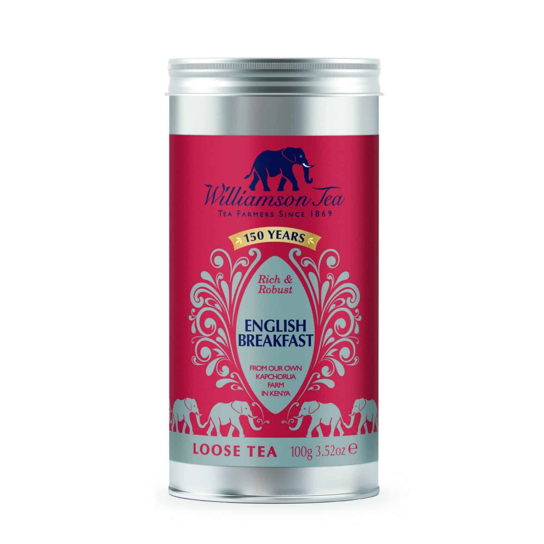 černý čaj english breakfast sypaný 100g plechovka od Williamson Tea