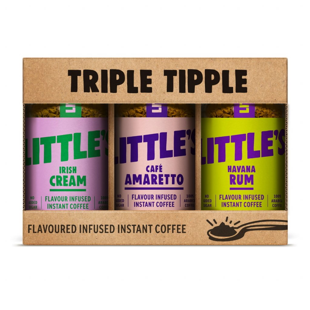dárková sada ochucených instantních káv TRIPLE TIPPLE 3x50g od Little's TRV.05/2025