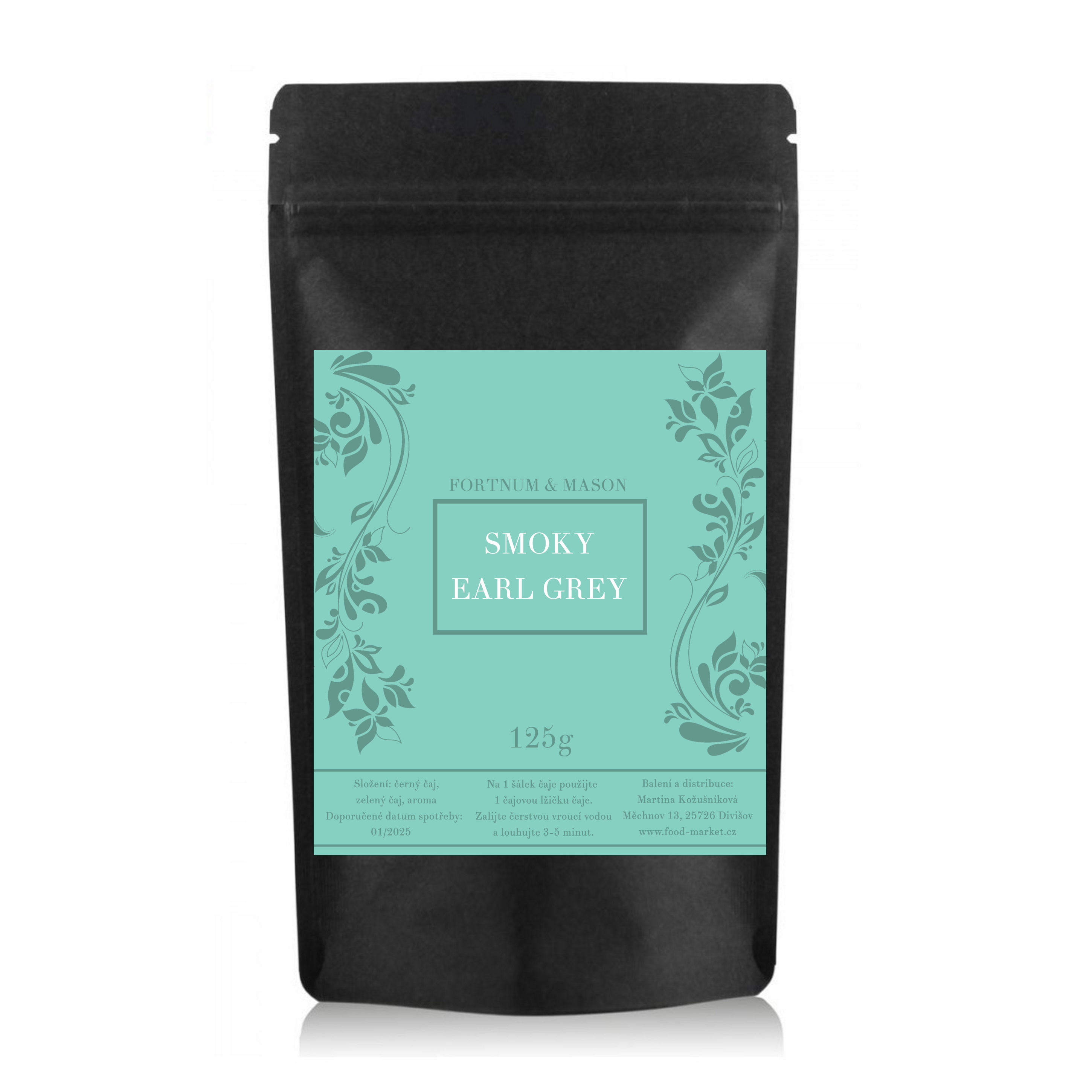 černý čaj SMOKY EARL GREY sypaný 125g (sáček) od Fortnum & Mason