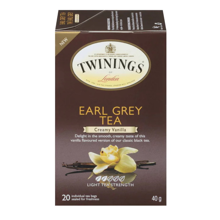 černý čaj EARL GREY CREAMY VANILLA (20 sáčků / 40g)