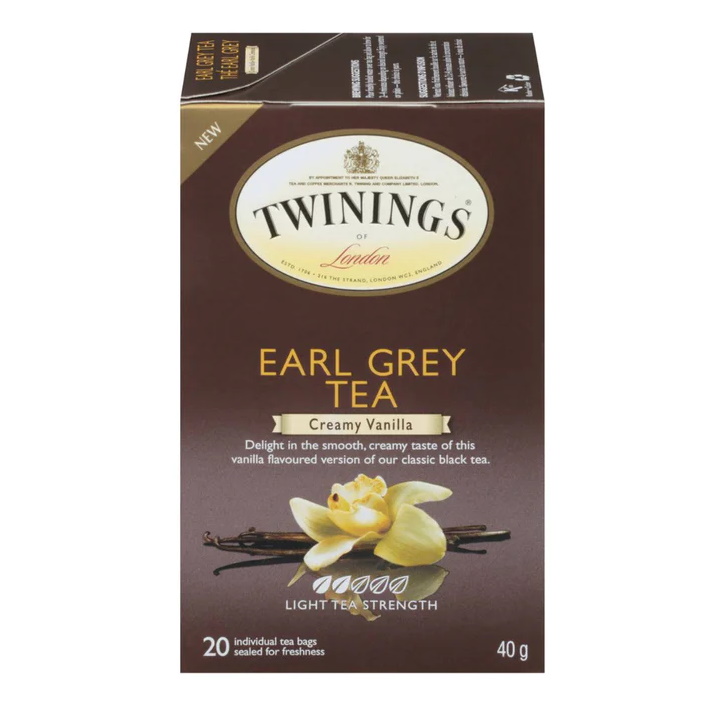 černý čaj EARL GREY CREAMY VANILLA 20 sáčků / 40g od Twinings