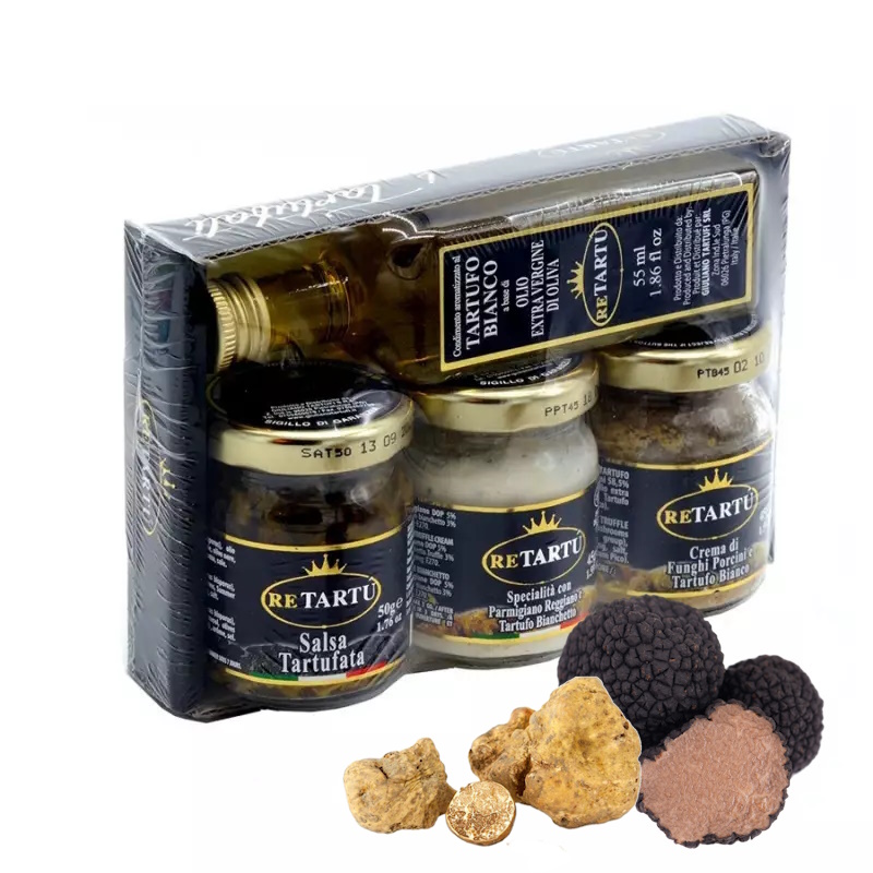 dárková sada 4 lanýžových produktů od Giuliano Tartufi