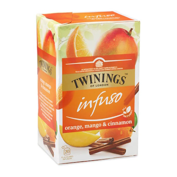 ovocný čaj POMERANČ, MANGO A SKOŘICE 20 sáčků / 40g od Twinings