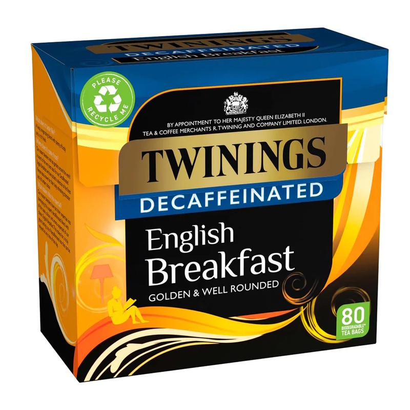 černý čaj ENGLISH BREAKFAST bezkofeinový 80 sáčků / 218g od Twinings