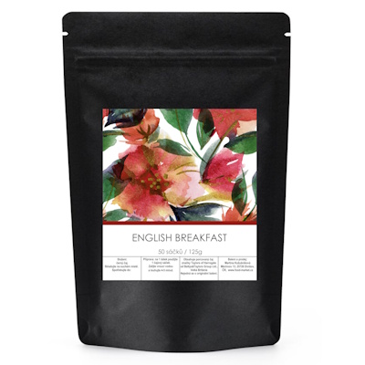 černý čaj ENGLISH BREAKFAST 50 sáčků / 125g od Taylors of Harrogate (přebaleno / zipový sáček)